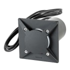 Norlys - RENA CARRE noir 5,5W LED dim. 375lm 36° 3000K /GU10 IP68 cl I ver. opale polyc.