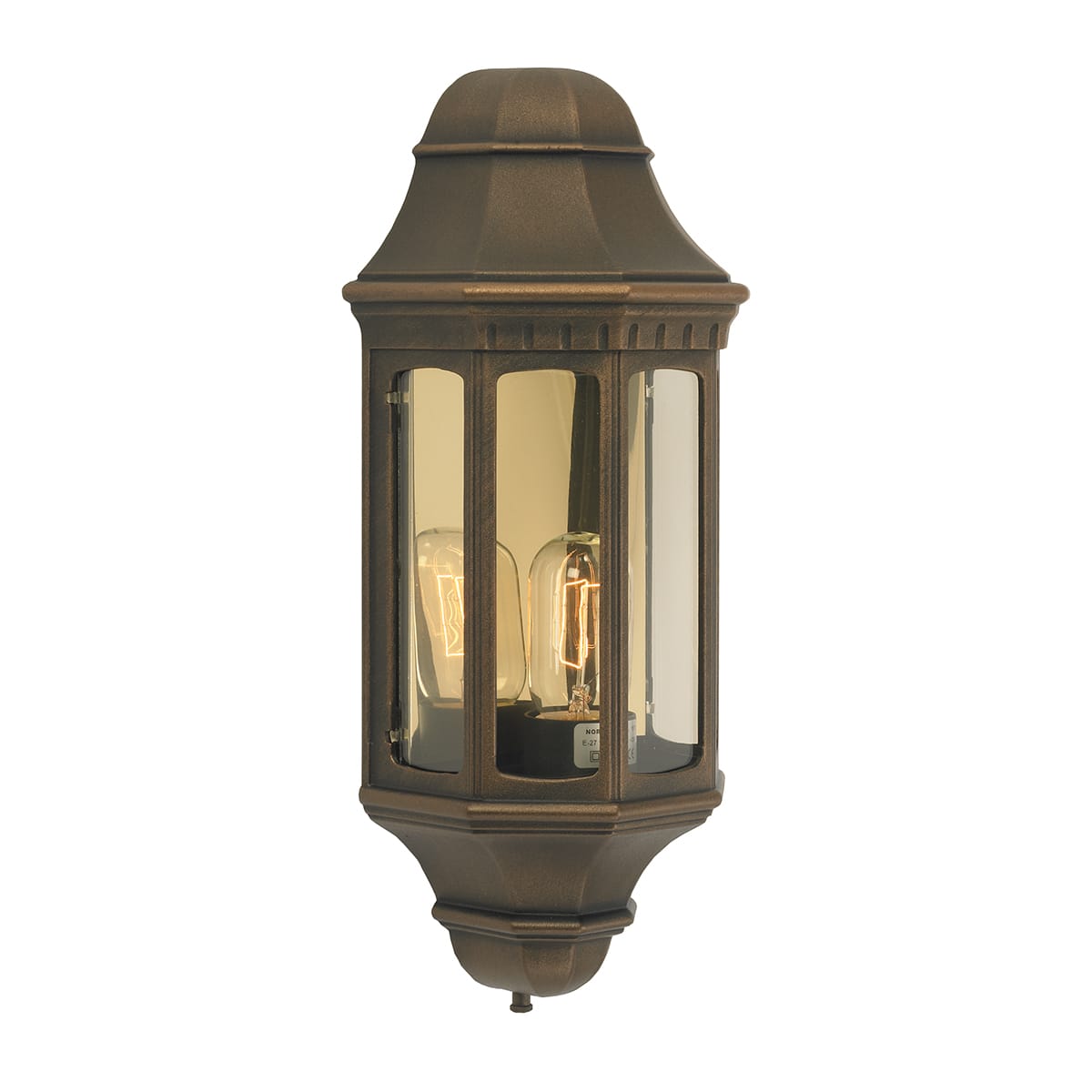 Norlys - GENOVA patine rouille 46W halogène max./E27 IP54 cl II ver. claire polyc. H410mm