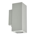 Norlys - SANDVIK gris alu 2x8W LED dim. flux 2x563lm 3000K IP65 cl I verre trempé Up&Down