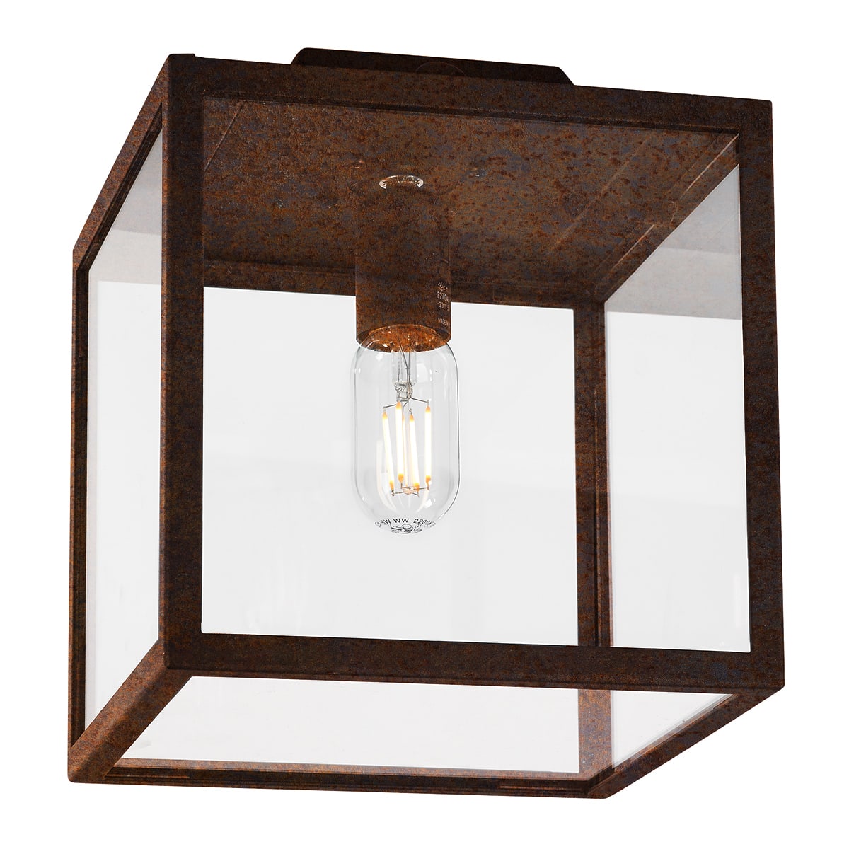 Norlys - LOFOTEN PLAFONNIER patine rouille 57W halogène max./E27 IP44 cl II ver. claire