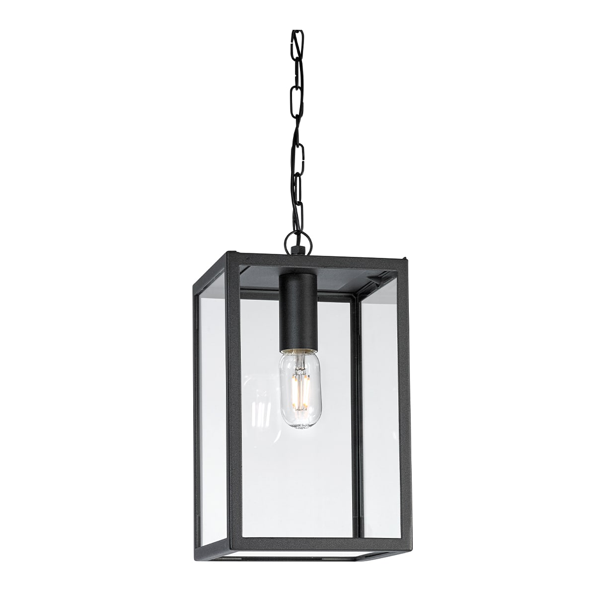 Norlys - LOFOTEN CHAINE noir 57W halogène max./E27 IP44 classe II verrerie claire