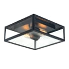 Norlys - LOFOTEN PLAFONNIER noir 2x57W halogène max./E27 IP44 classe II verrerie claire