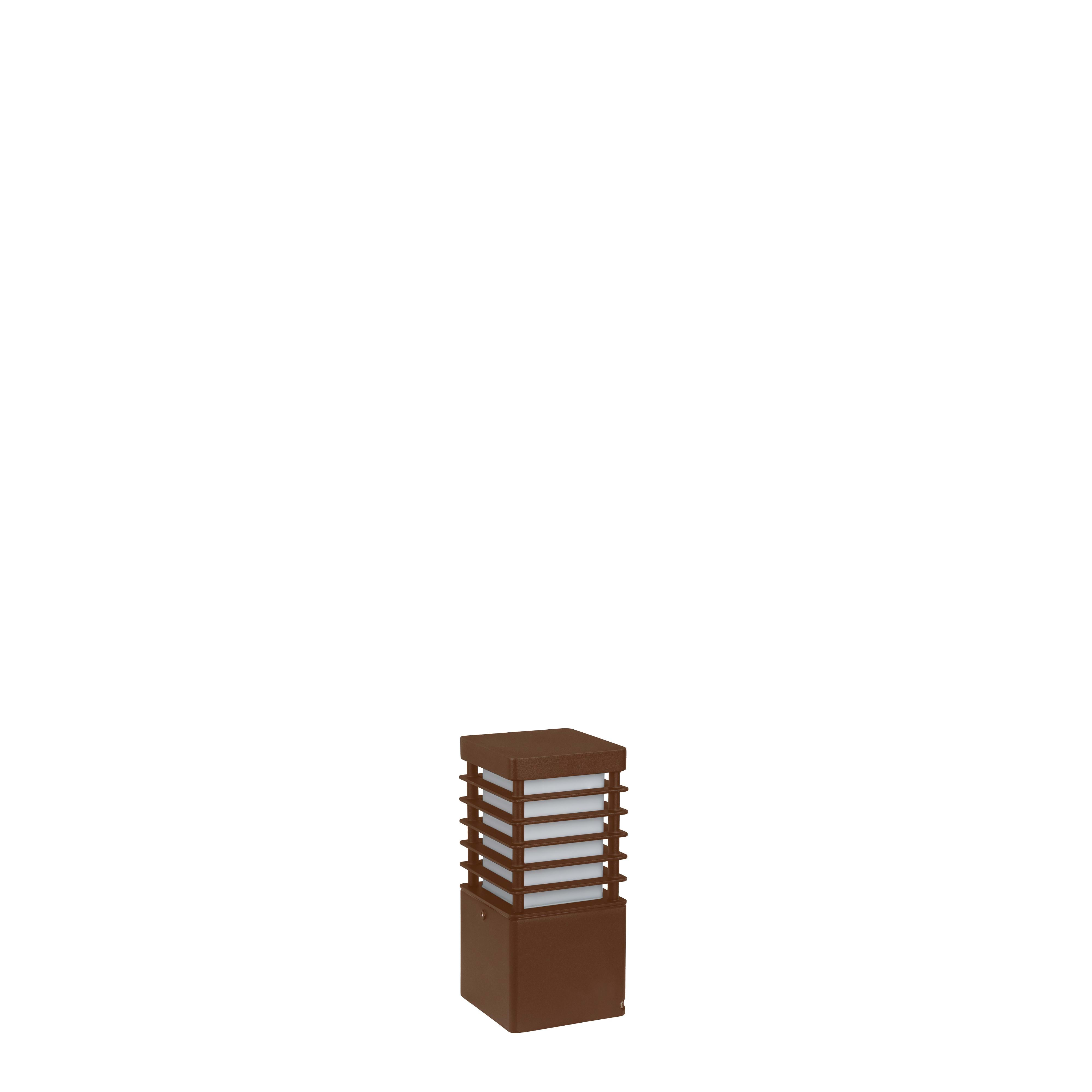 Norlys - HALMSTAD Corten 46W halogène max./E27 IP65 classe II ver. opale polyc. H260mm