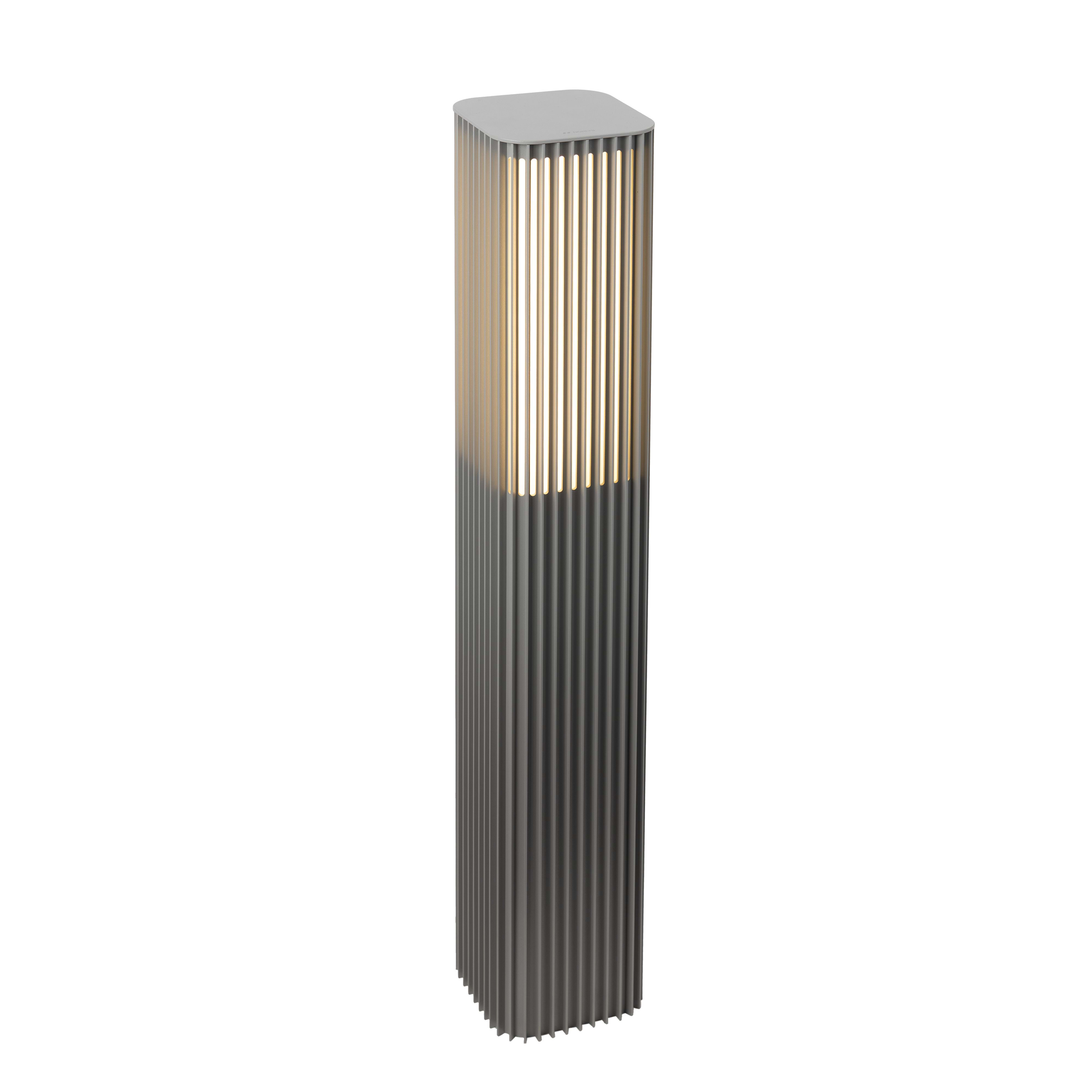 Norlys - ASTRID BORNE gris alu 10,6W LED flux 256lm 3000K IP65 cl I H850mm IK10