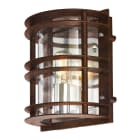 Norlys - STOCKHOLM patine rouille 46W halogène max./E27 IP54 classe I ver. claire polyc.