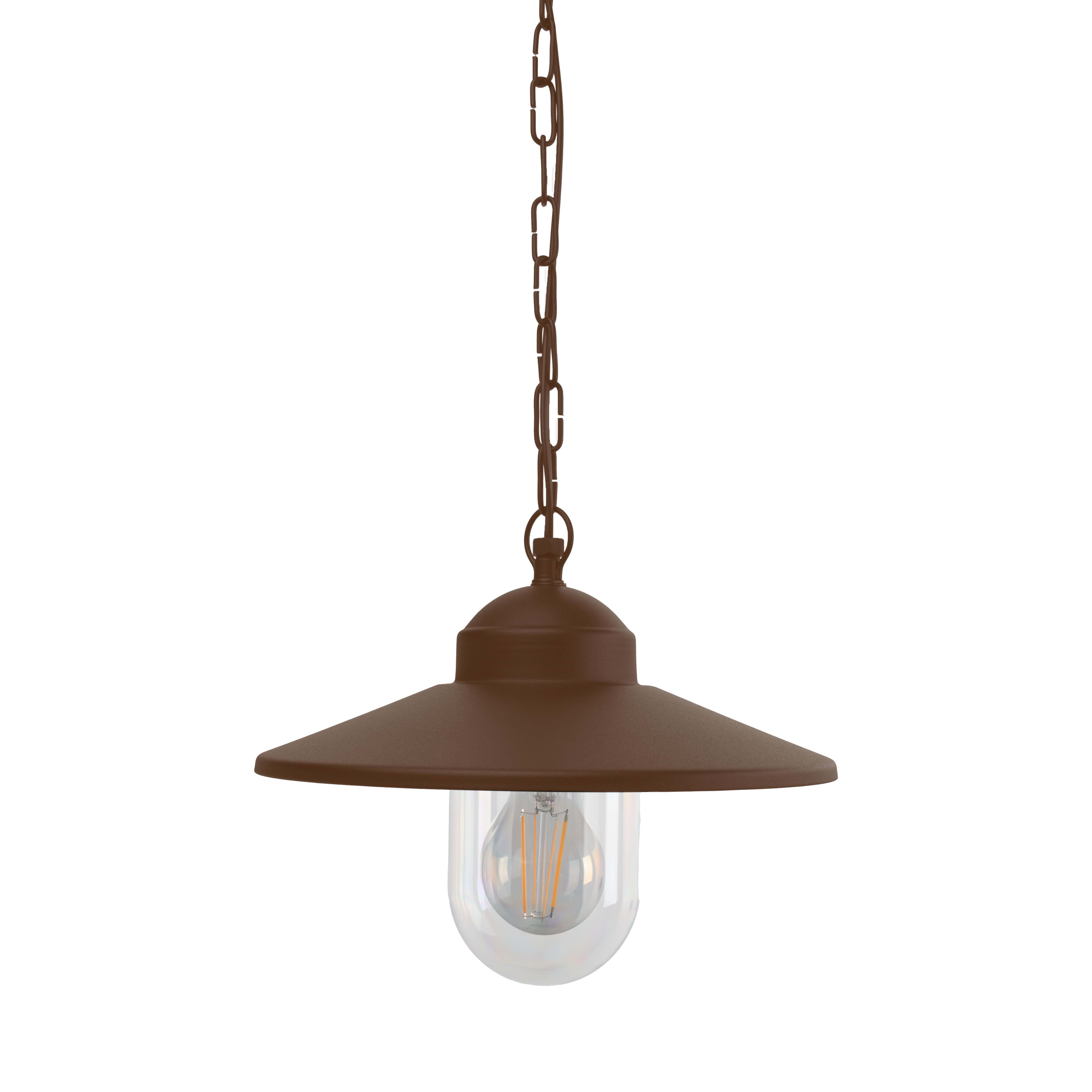Norlys - KARLSTAD CHAINE Corten 57W halogène max./E27 IP55 cl II verrerie claire polyc.