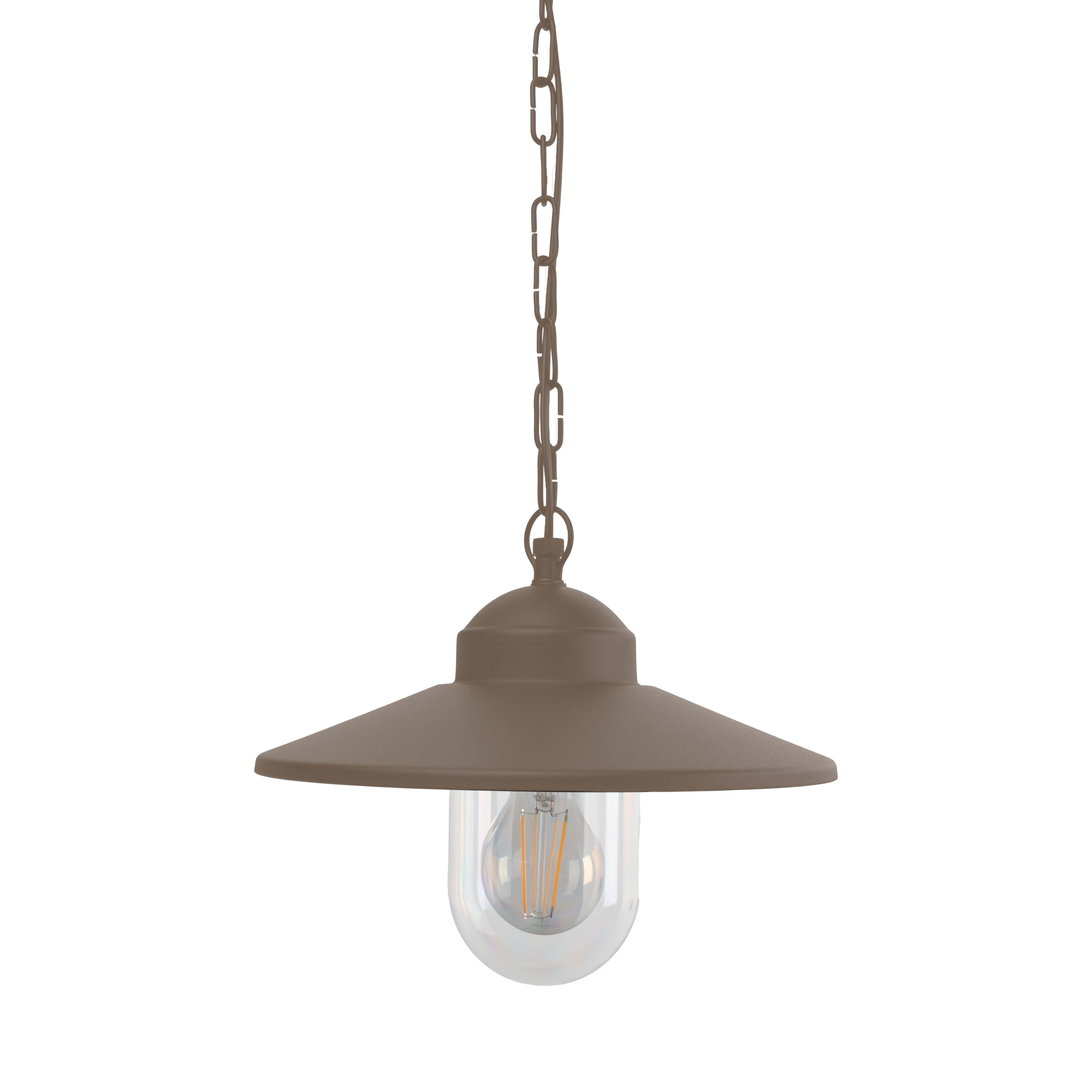 Norlys - KARLSTAD CHAINE Taupe 57W halogène max./E27 IP55 cl II verrerie claire polyc.