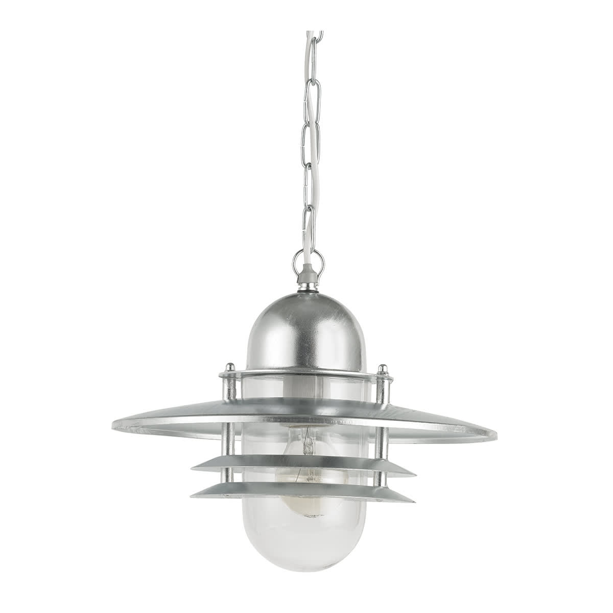 Norlys - OSLO CHAINE galvanisé 57W halogène max./E27 IP54 cl II verrerie claire polyc.