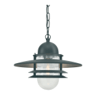 Norlys - OSLO CHAINE noir 57W halogène max./E27 IP54 classe II verrerie claire polyc.