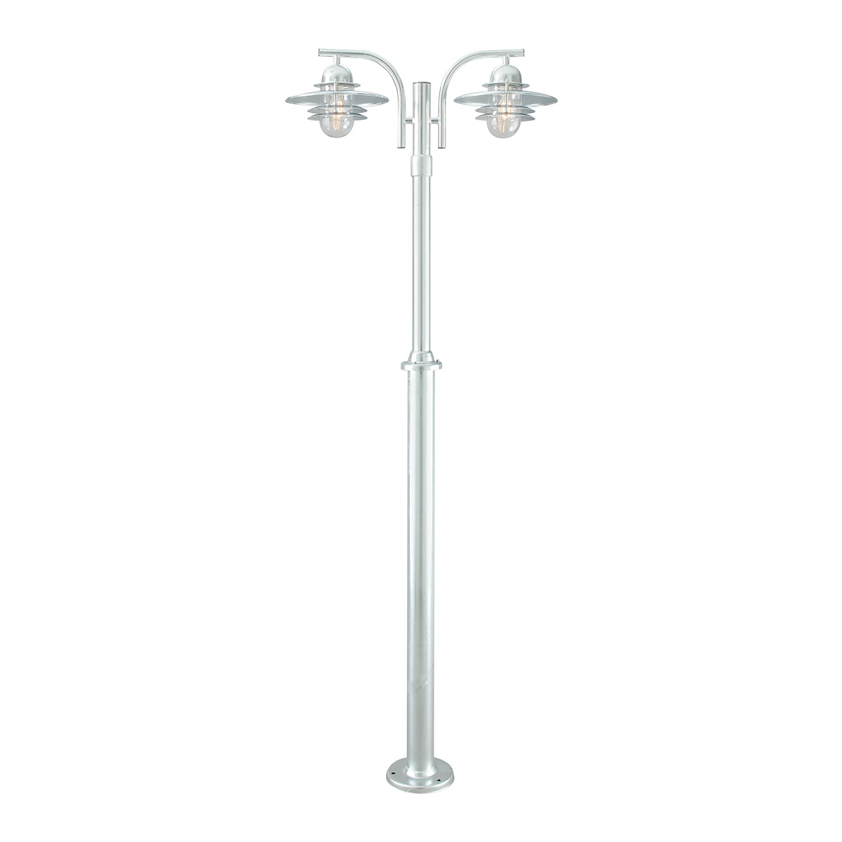 Norlys - OSLO MAT galvanisé 2x57W halogène max./E27 IP55 classe II verrerie claire polyc.