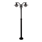 Norlys - OSLO MAT noir 2x57W halogène max./E27 IP55 classe II verrerie claire polyc.