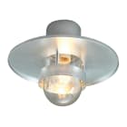 Norlys - BERGEN PLAFONNIER galvanisé 57W halogène max./E27 IP55 cl. II ver. claire polyc.