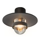 Norlys - BERGEN PLAFONNIER noir 57W halogène max./E27 IP55 classe. II ver. claire polyc.