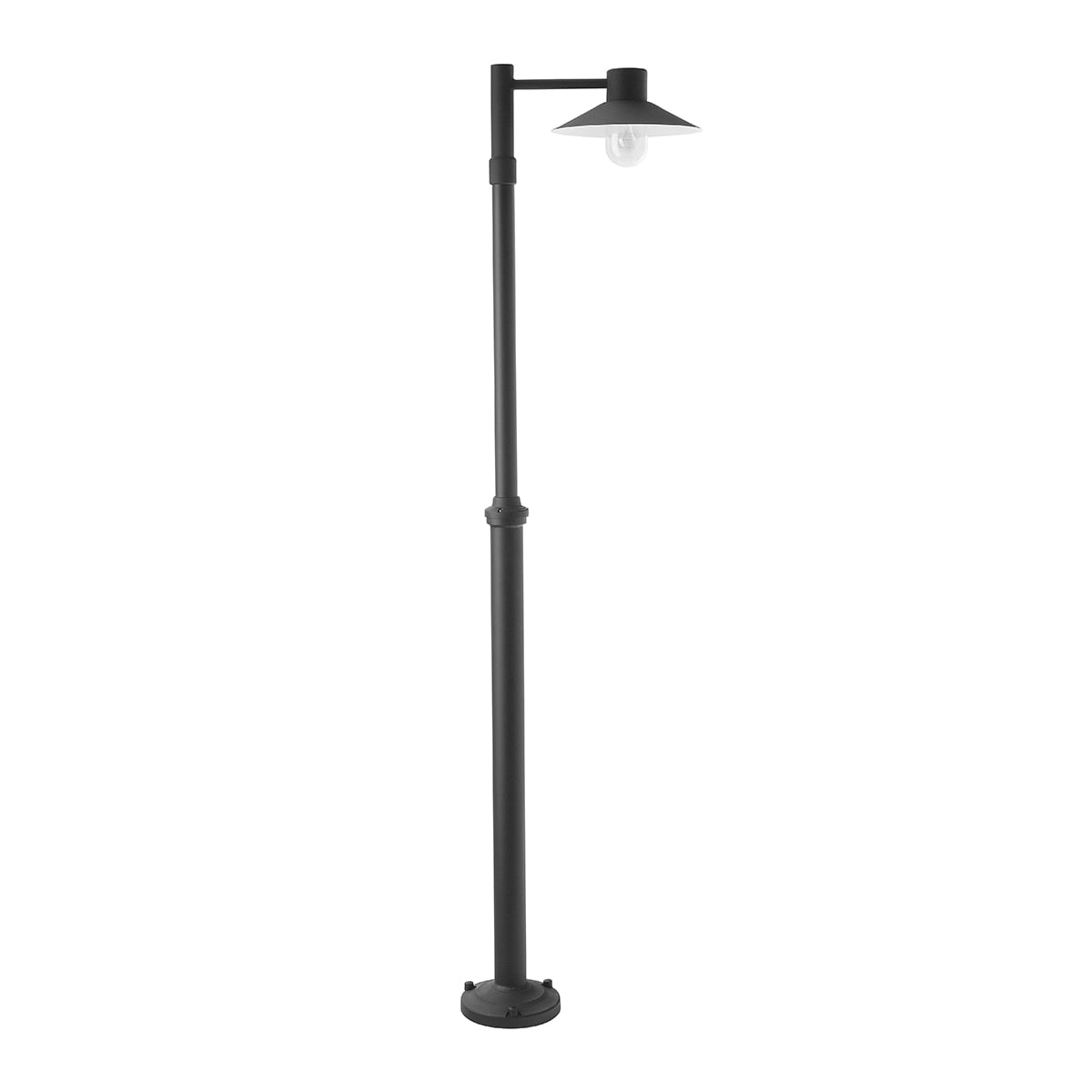 Norlys - LUND MAT noir 1x57W halogène max./E27 IP55 classe II verrerie claire polyc.