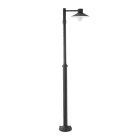 Norlys - LUND MAT noir 1x57W halogène max./E27 IP55 classe II verrerie claire polyc.