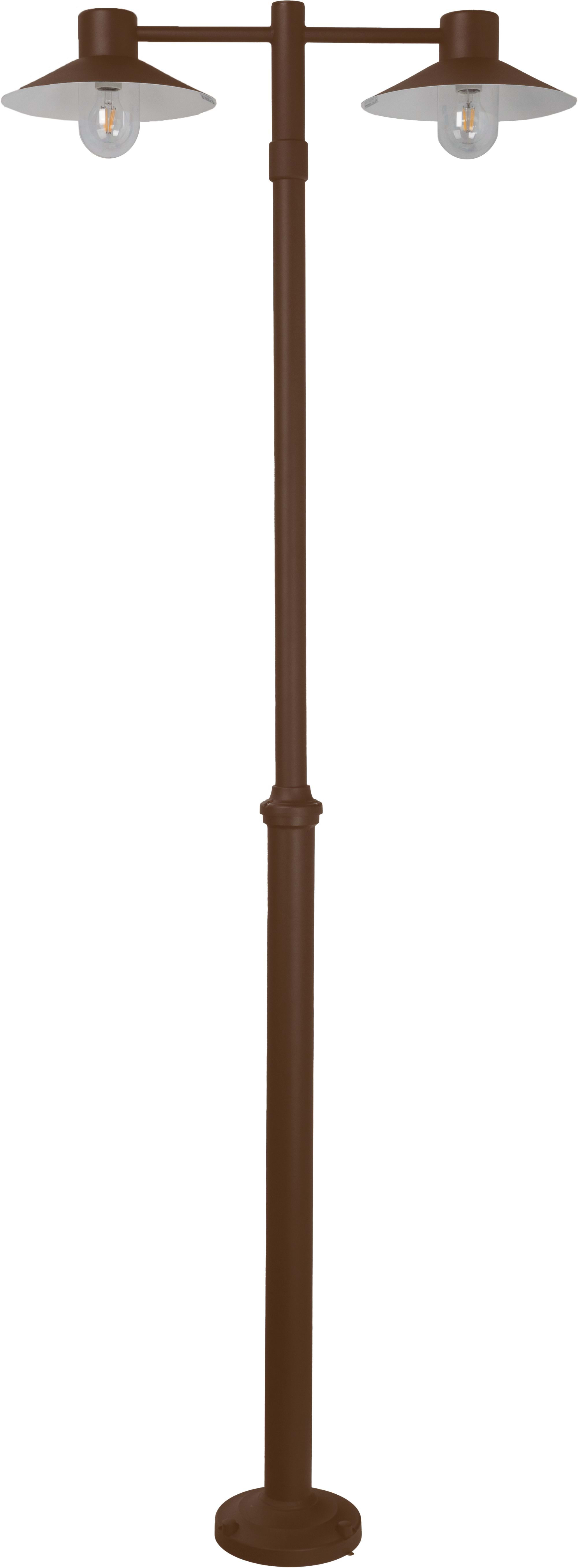 Norlys - LUND MAT Corten 2x57W halogène max./E27 IP55 classe II verrerie claire polyc.