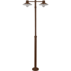 Norlys - LUND MAT Corten 2x57W halogène max./E27 IP55 classe II verrerie claire polyc.