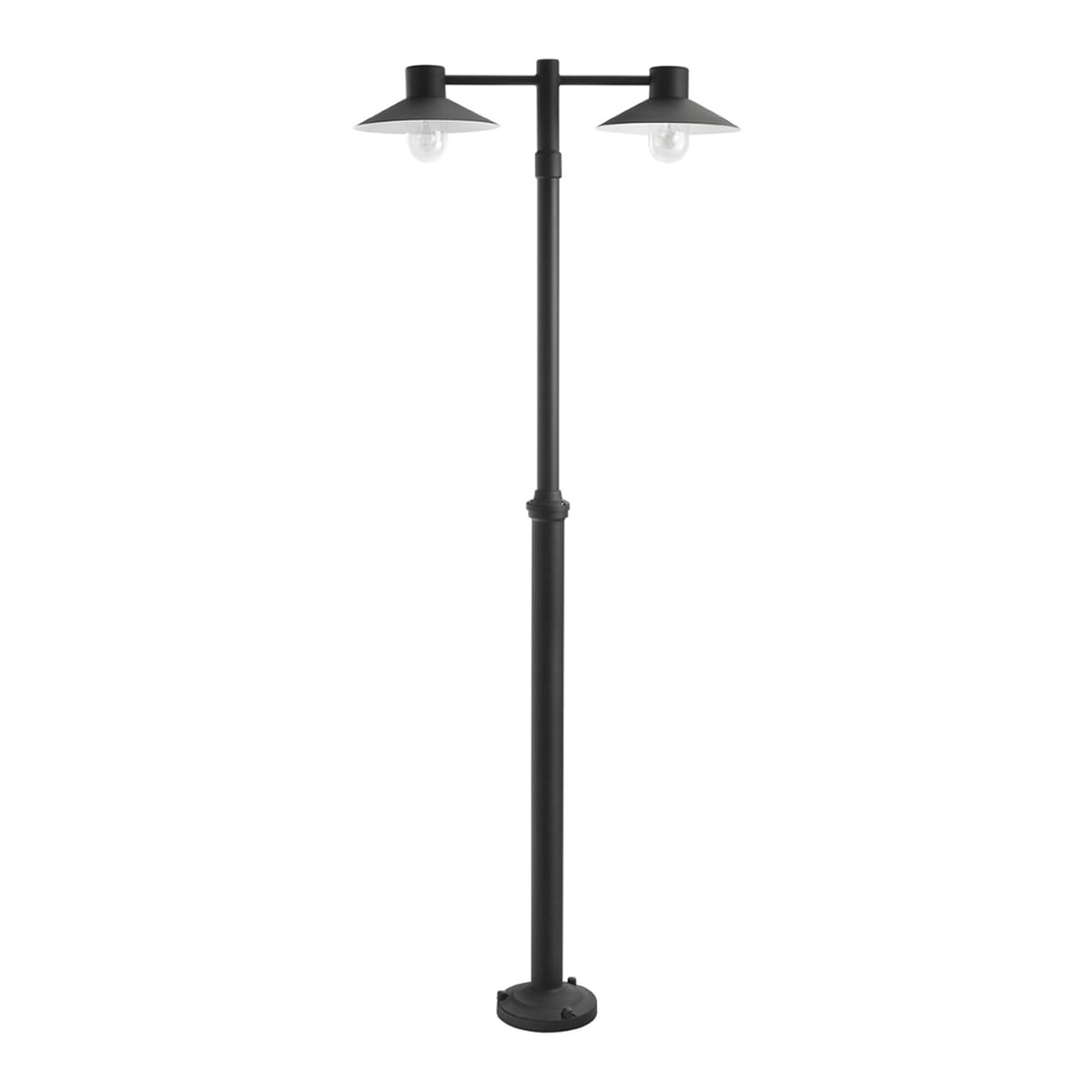 Norlys - LUND MAT noir 2x57W halogène max./E27 IP55 classe II verrerie claire polyc.