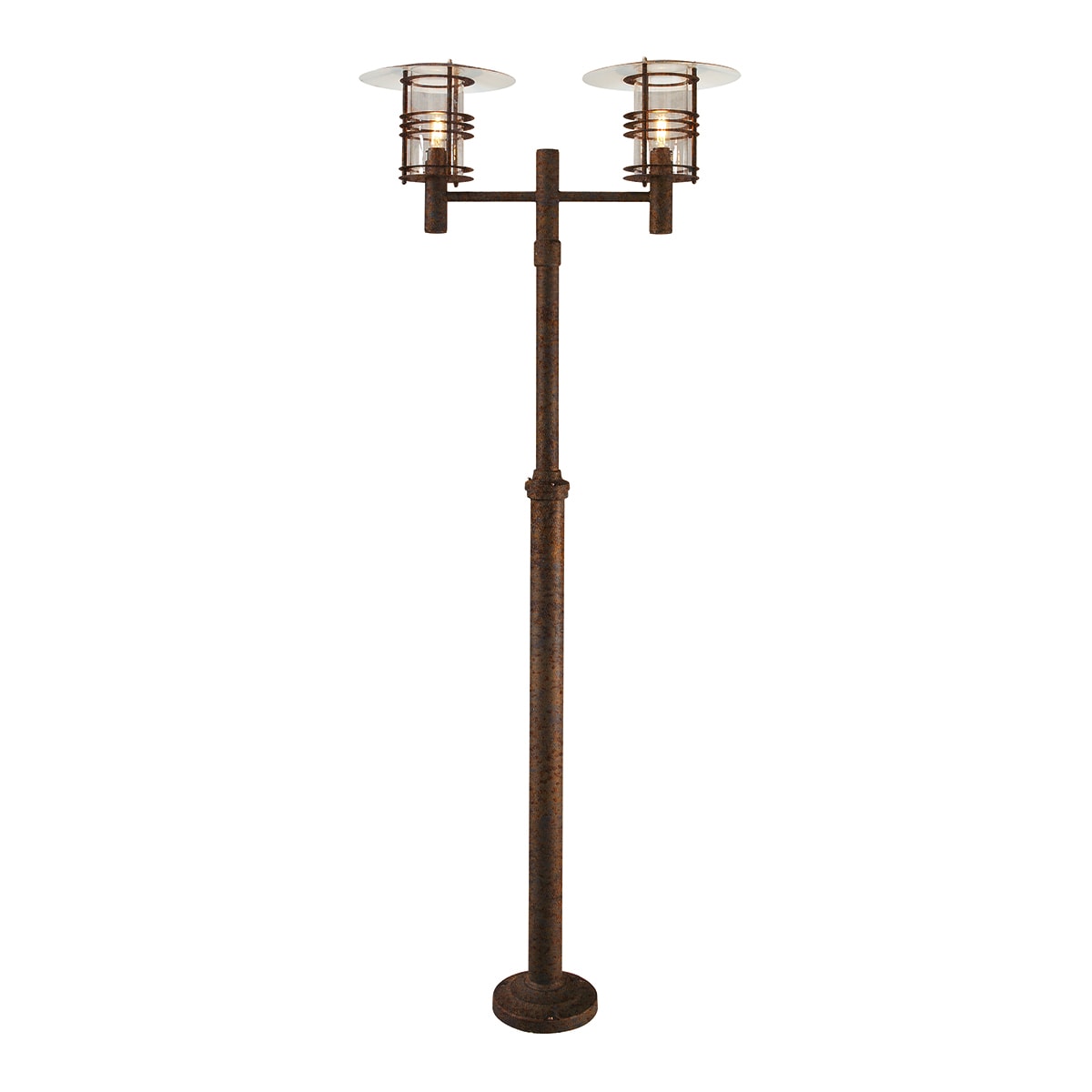 Norlys - STOCKHOLM BIG patine rouille 2x77W halogène max./E27 IP54 cl II ver. claire poly