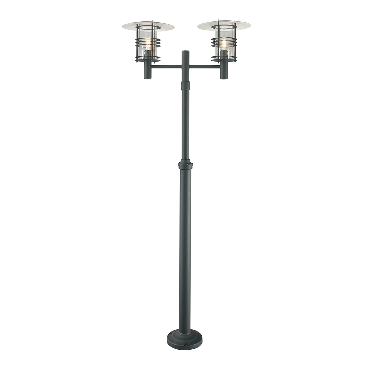 Norlys - STOCKHOLM BIG noir 2x77W halogène max./E27 IP54 classe II ver. claire polyc.