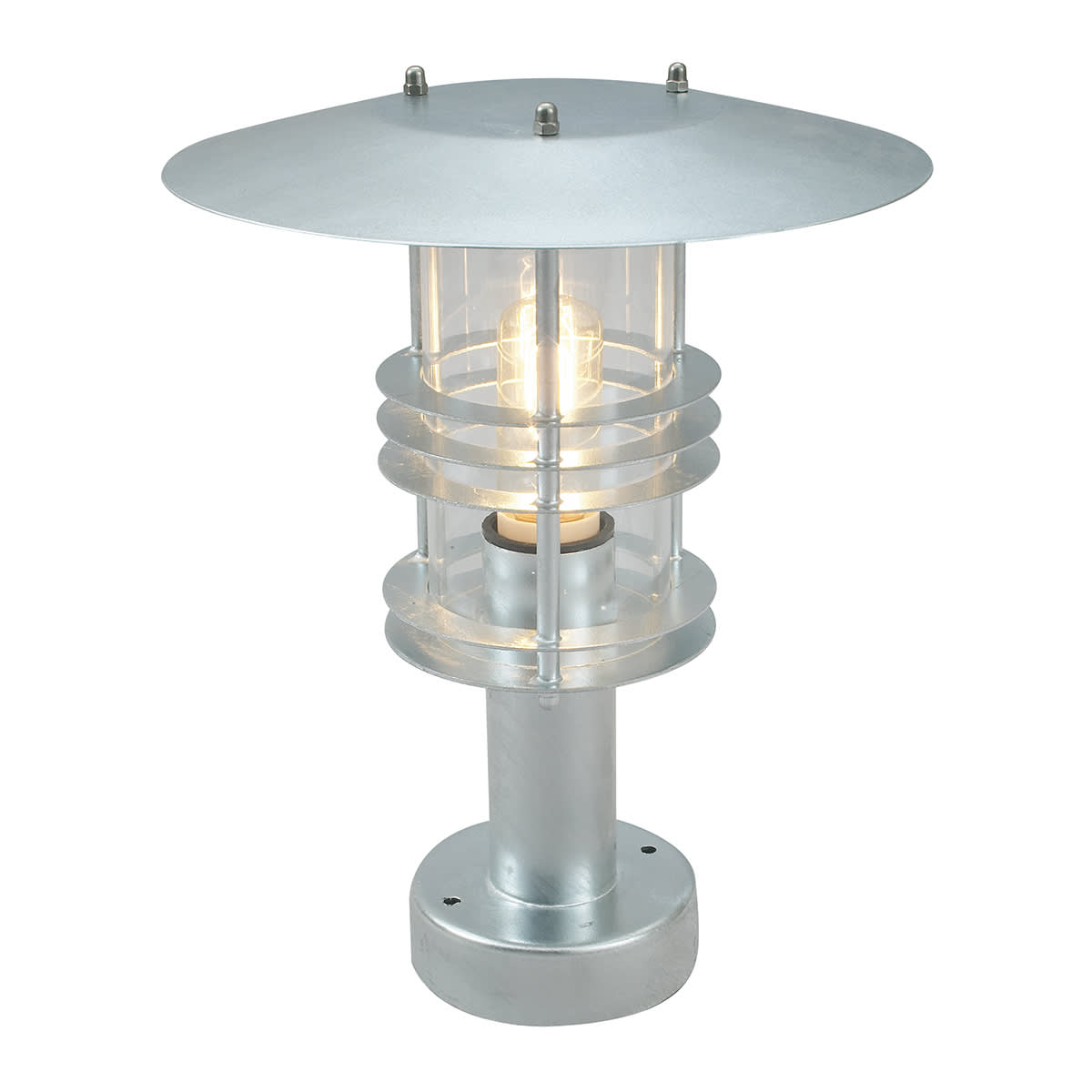 Norlys - STOCKHOLM galvanisé 46W halogène max./E27 IP54 classe II verrerie claire polyc.