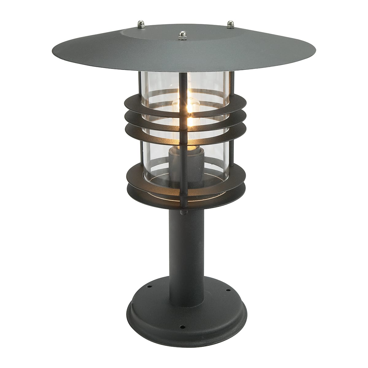 Norlys - STOCKHOLM BIG noir 77W halogène max./E27 IP54 classe II verrerie claire polyc.