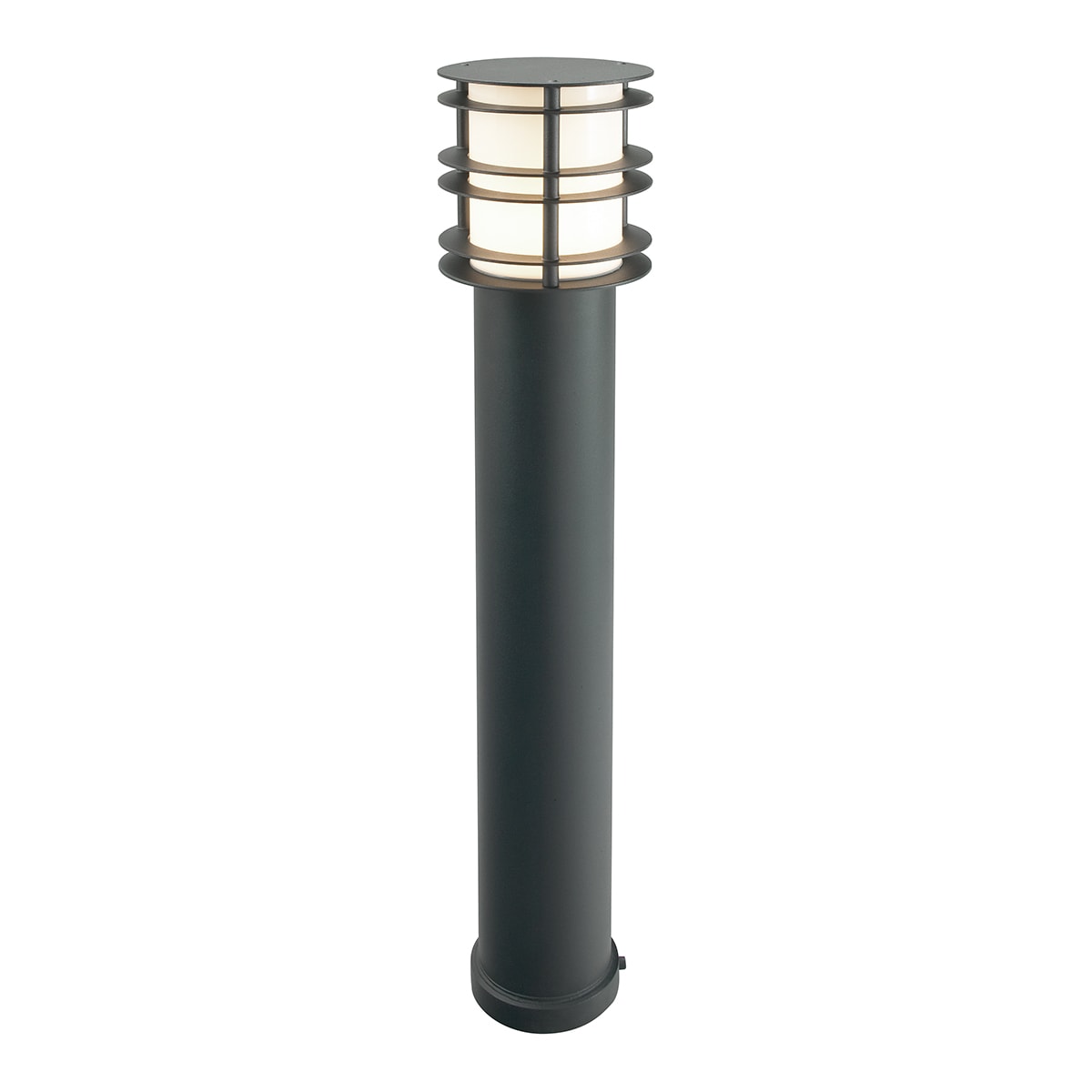 Norlys - STOCKHOLM noir 46W halogène max./E27 IP65 classe II ver. opale poly. H850mm