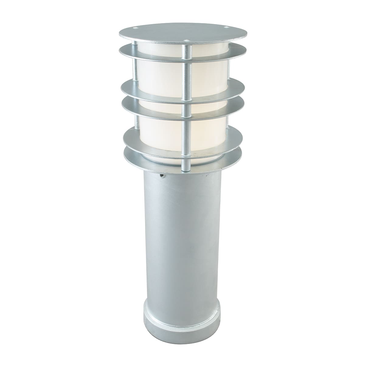 Norlys - STOCKHOLM galvanisé 46W halogène max./E27 IP65 classe II ver. opale poly. H490mm