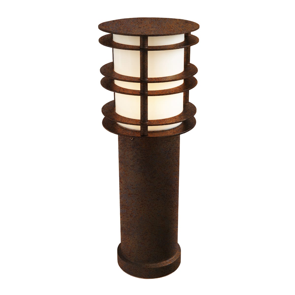 Norlys - STOCKHOLM patine rouille 46W halogène max./E27 IP65 cl II ver. opale poly H490mm