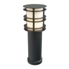 Norlys - STOCKHOLM noir 46W halogène max./E27 IP65 classe II ver. opale poly. H490mm