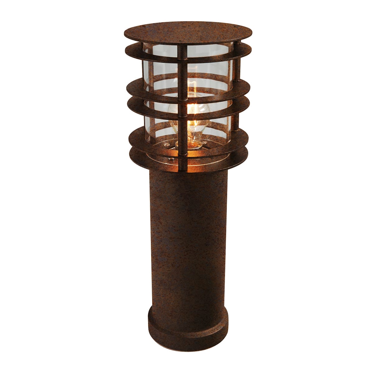 Norlys - STOCKHOLM patine rouille 46W halogène max./E27 IP65 cl II ver claire poly H490mm