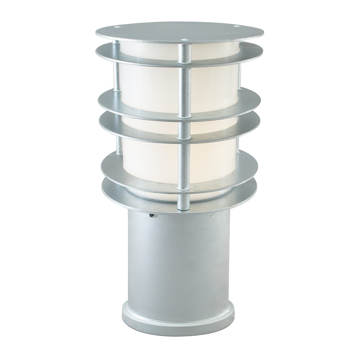 Norlys - STOCKHOLM galvanisé 46W halogène max./E27 IP65 classe II ver. opale poly H260mm