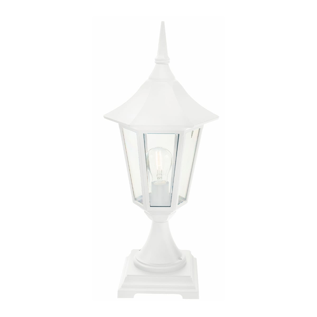 Norlys - MODENA BORNE blanc 77W halogène max./E27 IP54 cl II ver. claire polyc. H560mm