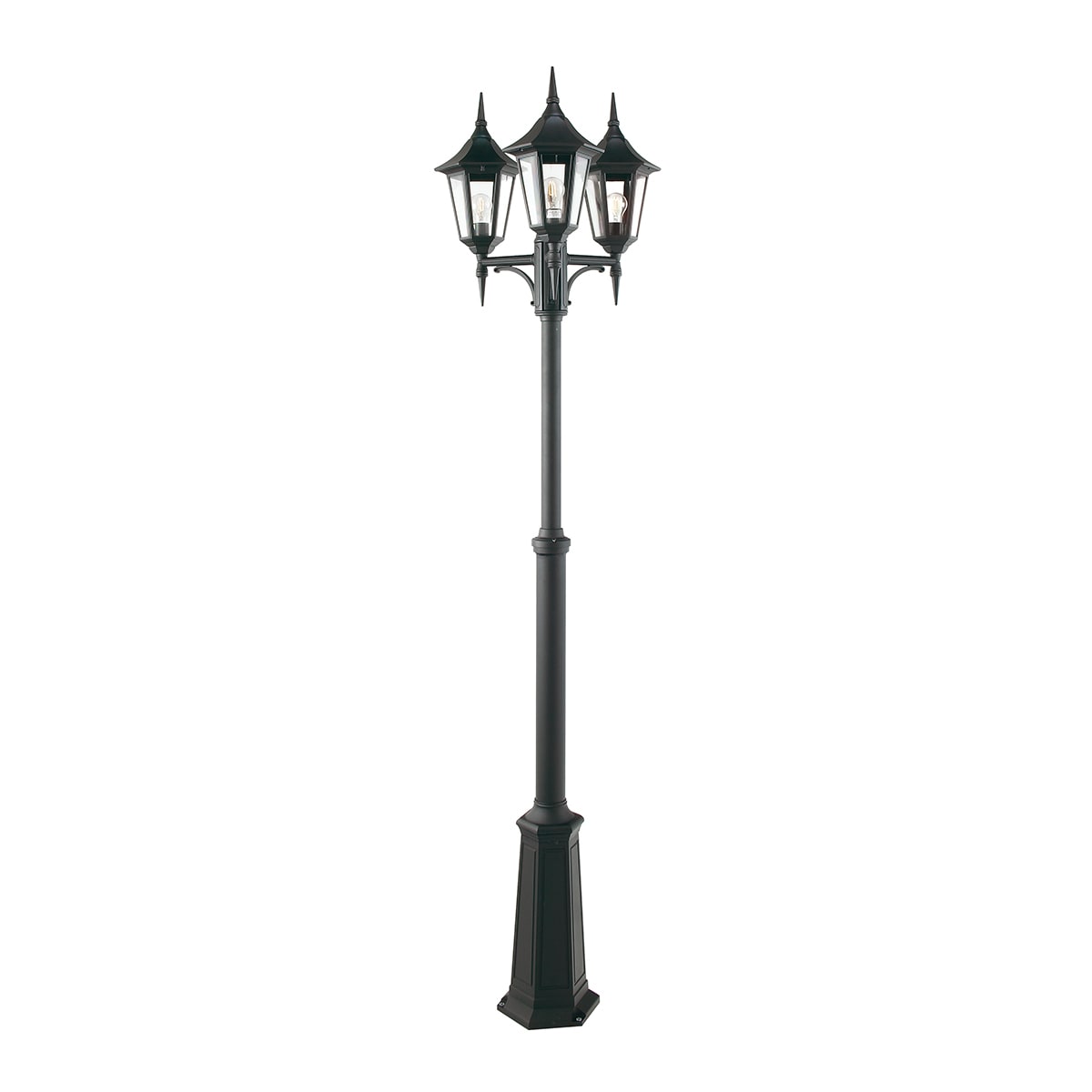 Norlys - MODENA MAT noir 3x77W halogène max./E27 IP54 classe II ver. claire polyc.