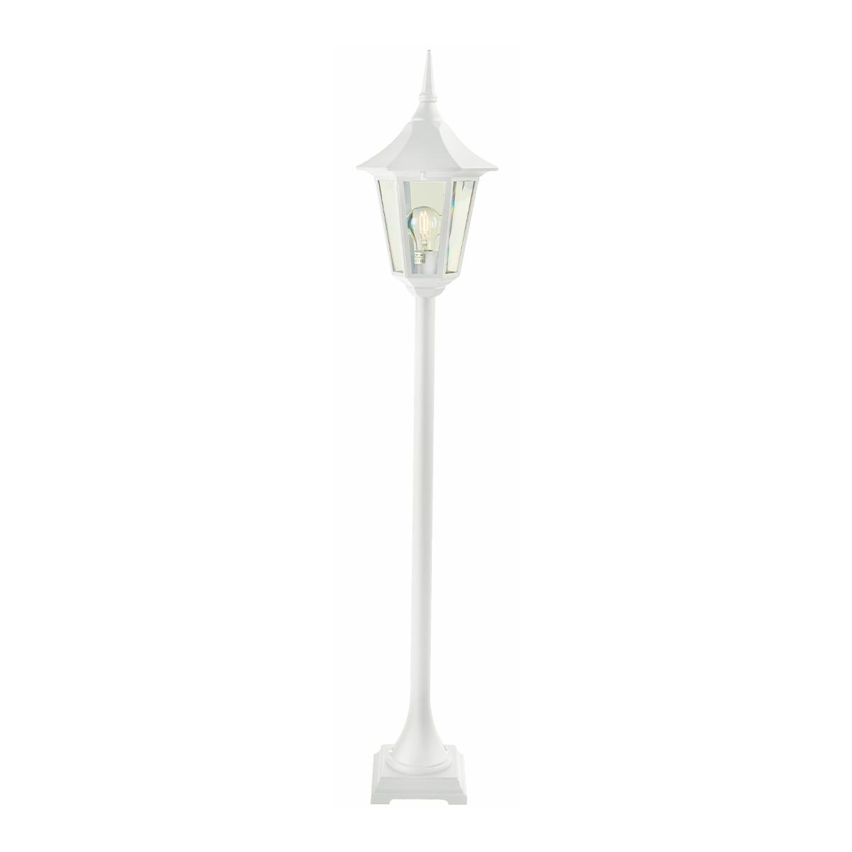 Norlys - MODENA POTELET blanc 77W halogène max./E27 IP54 cl II ver. claire polyc. H1260mm