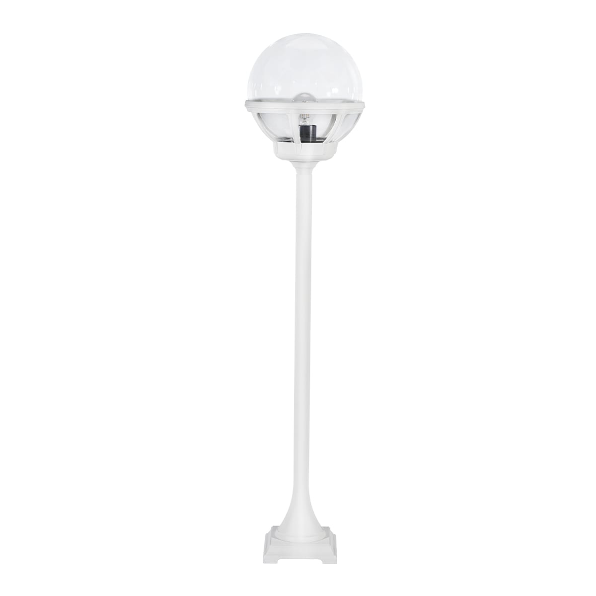 Norlys - BOLOGNA POTELET blanc 46W halogène max./E27 IP54 cl II ver. claire poly. H1175mm