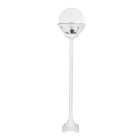 Norlys - BOLOGNA POTELET blanc 46W halogène max./E27 IP54 cl II ver. claire poly. H1175mm