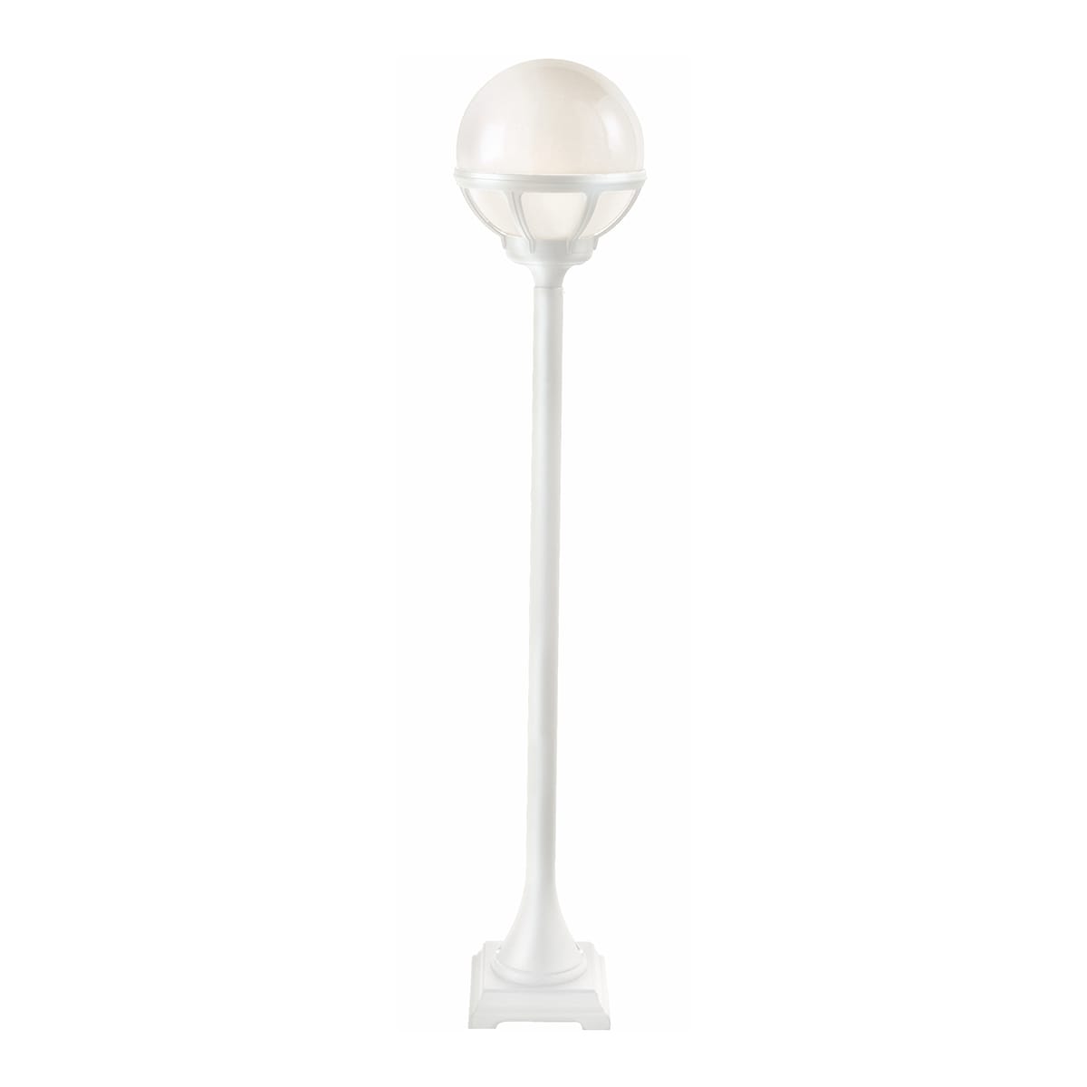 Norlys - BOLOGNA POTELET blanc 46W halogène max./E27 IP54 cl II ver. opale polyc. H1175mm