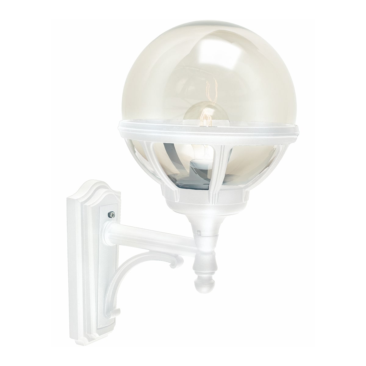 Norlys - BOLOGNA APPLIQUE blanc 46W halogène max./E27 IP54 cl II ver. claire poly. H485mm