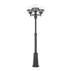 Norlys - BOLOGNA MAT noir 3x46W halogène max./E27 IP54 cl II ver. claire polyc.