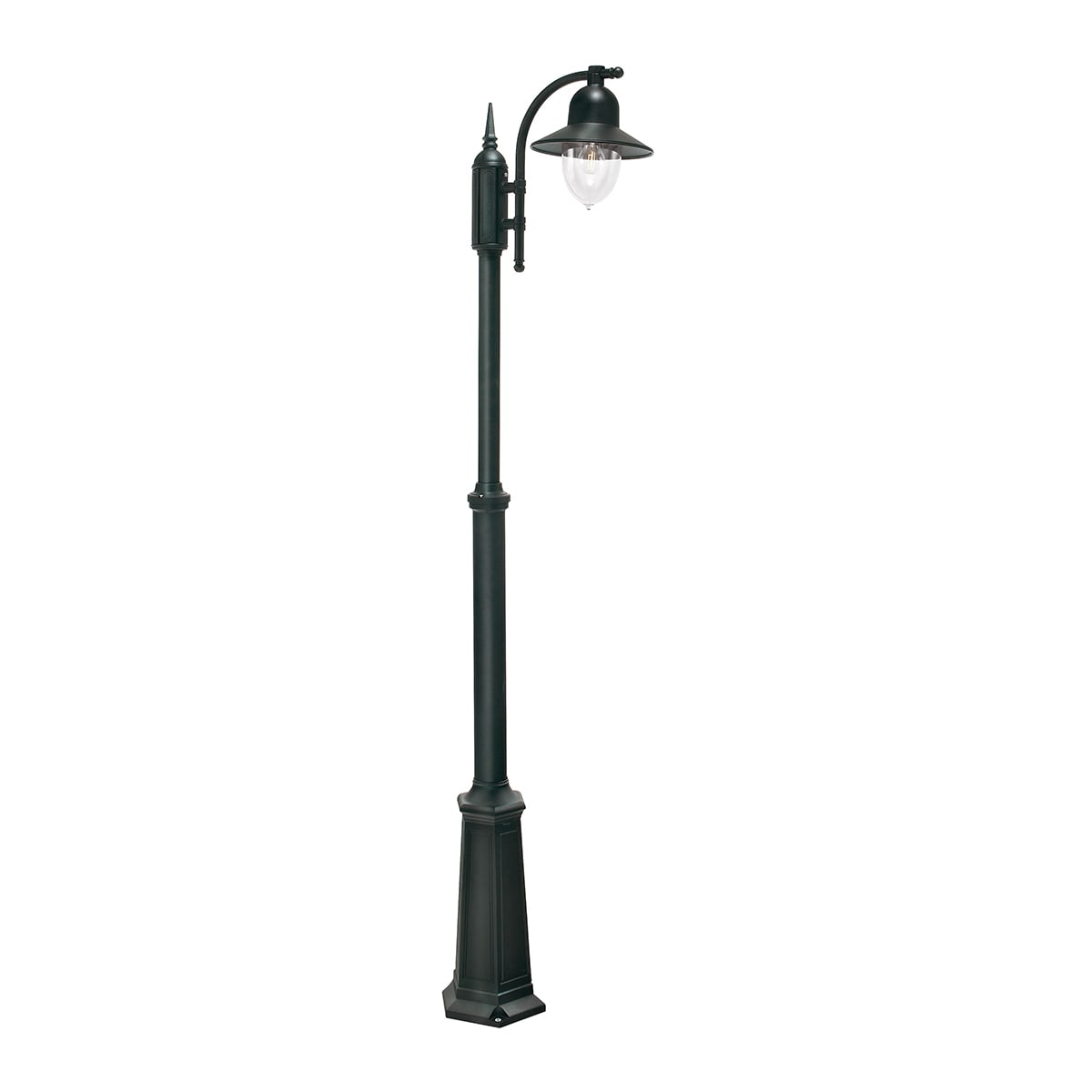 Norlys - COMO MAT noir 1x57W halogène max./E27 IP54 classe II verrerie claire polyc.