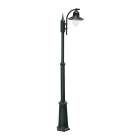Norlys - COMO MAT noir 1x57W halogène max./E27 IP54 classe II verrerie claire polyc.