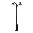 Norlys - COMO MAT noir 2x57W halogène max./E27 IP54 classe II verrerie claire polyc.