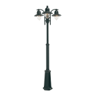 Norlys - COMO MAT noir 3x57W halogène max./E27 IP54 classe II verrerie claire polyc.