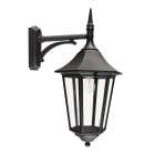 Norlys - MODENA BIG APPLIQUE noir 77W halogène max./E27 IP54 cl II ver claire poly H700mm