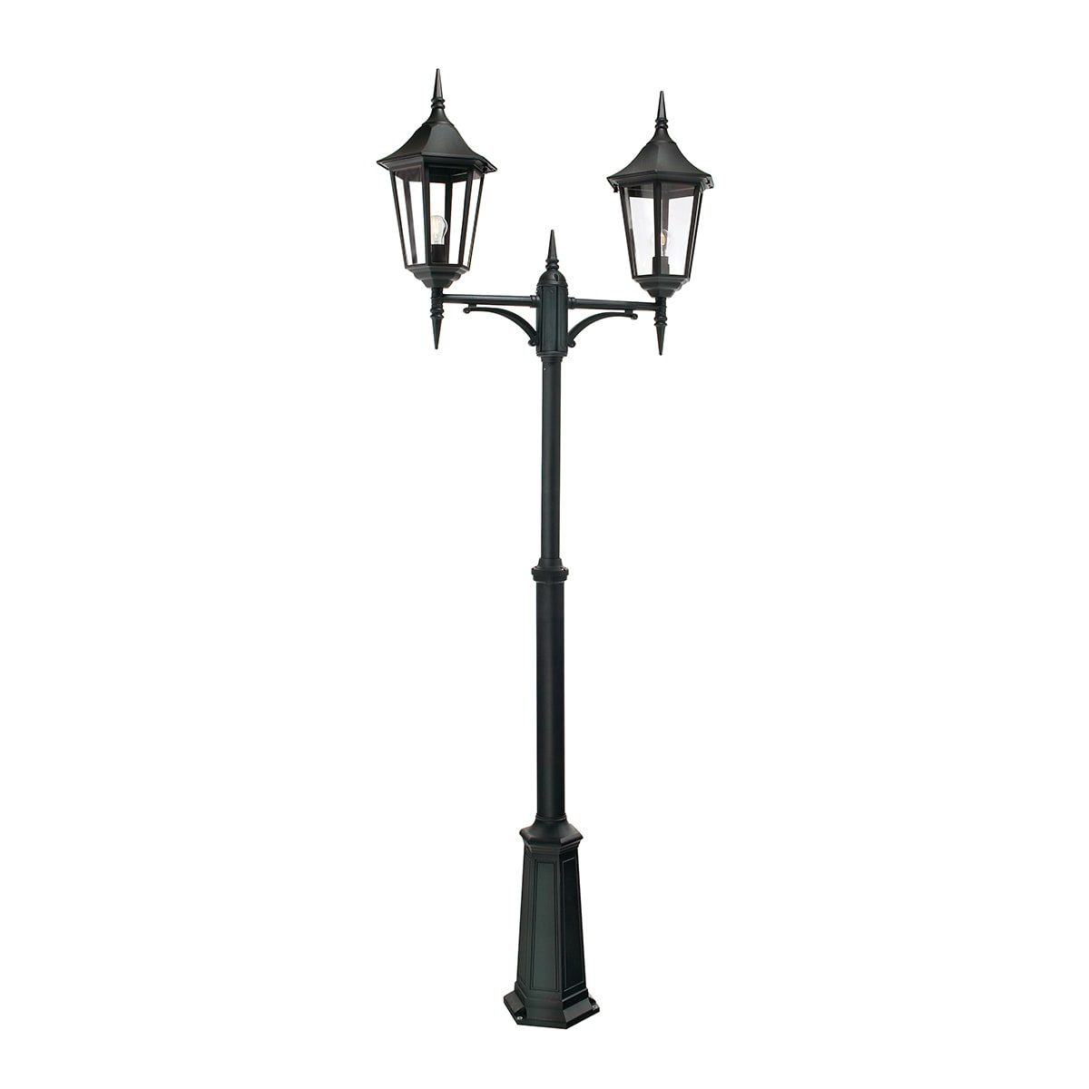 Norlys - MODENA BIG MAT noir 2x77W halogène max./E27 IP54 classe II ver. claire polyc.
