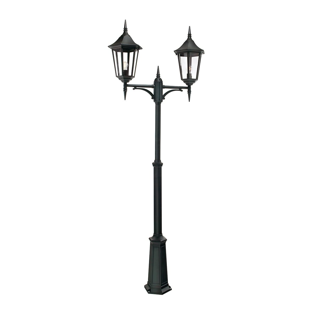 Norlys - MODENA BIG MAT noir 2x77W halogène max./E27 IP54 classe II ver. claire polyc.