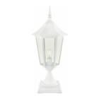 Norlys - MODENA BIG BORNE blanc 77W halogène max./E27 IP54 cl II ver. claire poly. H730mm