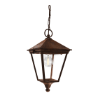 Norlys - LONDON CHAINE patine rouille 77W halogène max./E27 IP54 cl II ver. claire polyc.