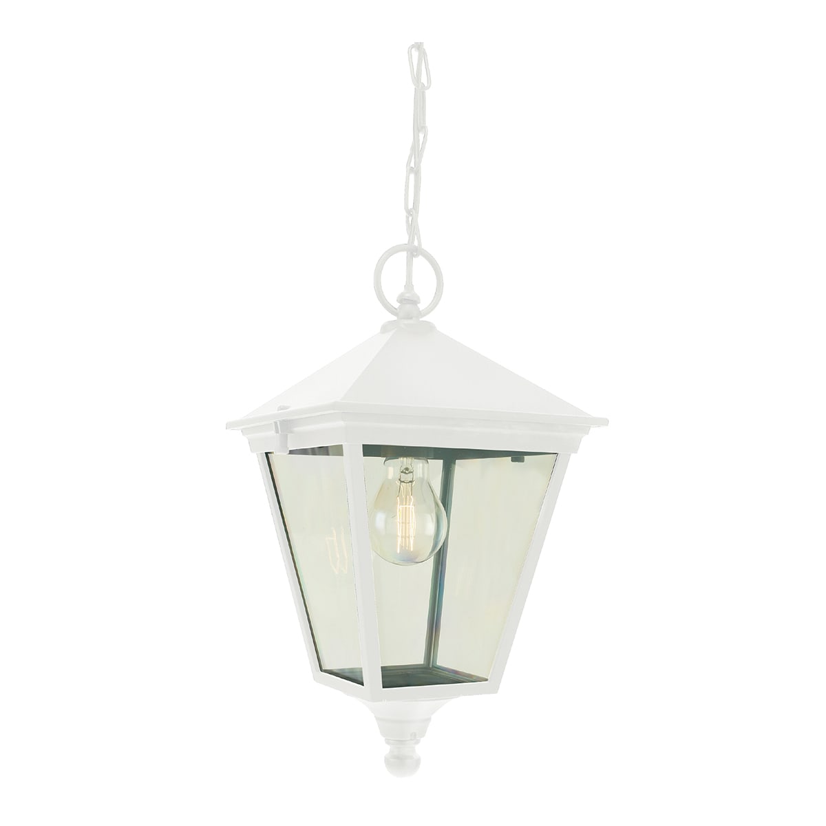 Norlys - LONDON CHAINE blanc 77W halogène max./E27 IP54 classe II ver. claire polyc.